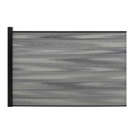 Jewett Cameron Companies Full Composite 6'W x 4'H Oxford Grey Aluminum/Composite Horizontal Fence-Adder Section-IN GROUND EF UG1204